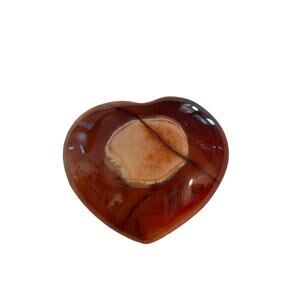 CARNELIAN Agate Heart Gemstone Polished Natural Stone Madagascar Brokenhearted 2
